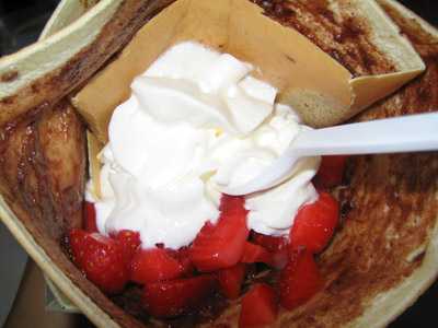 Fresh Strawberry and Creme Crepe